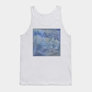 Light Steel Blue Abstract Low Polygon Background Tank Top